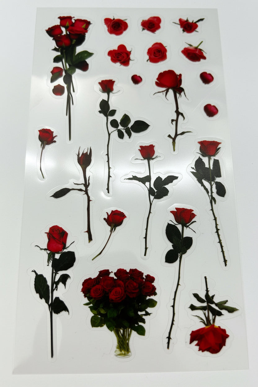 Vintage floral stickers