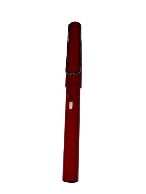 Red pen on a white background