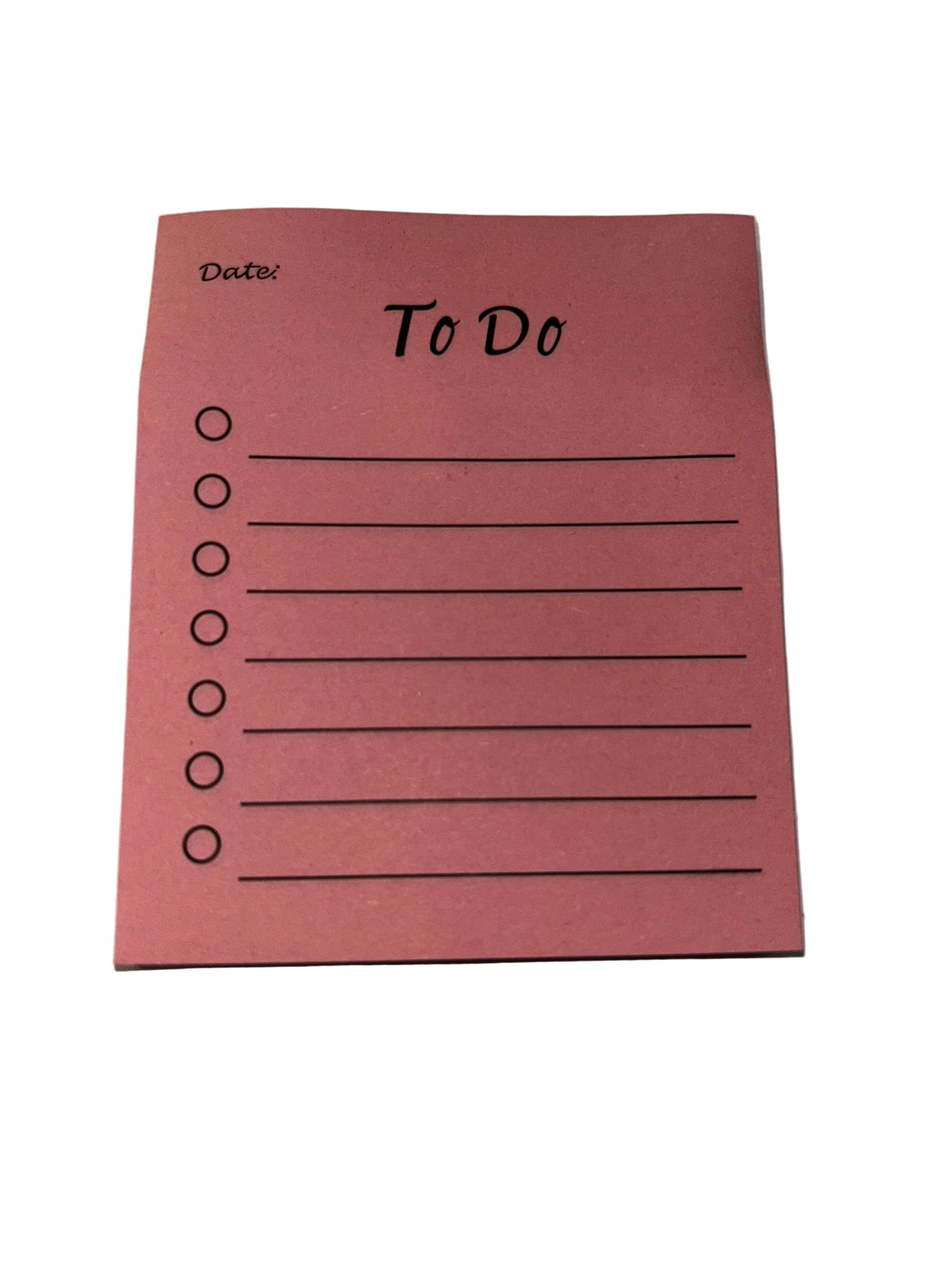 Lined sticky ToDo notepad
