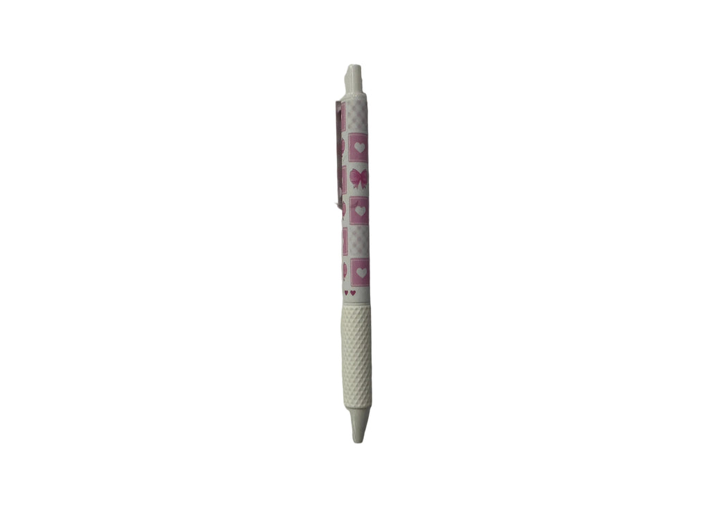 Retractable pink bow pen