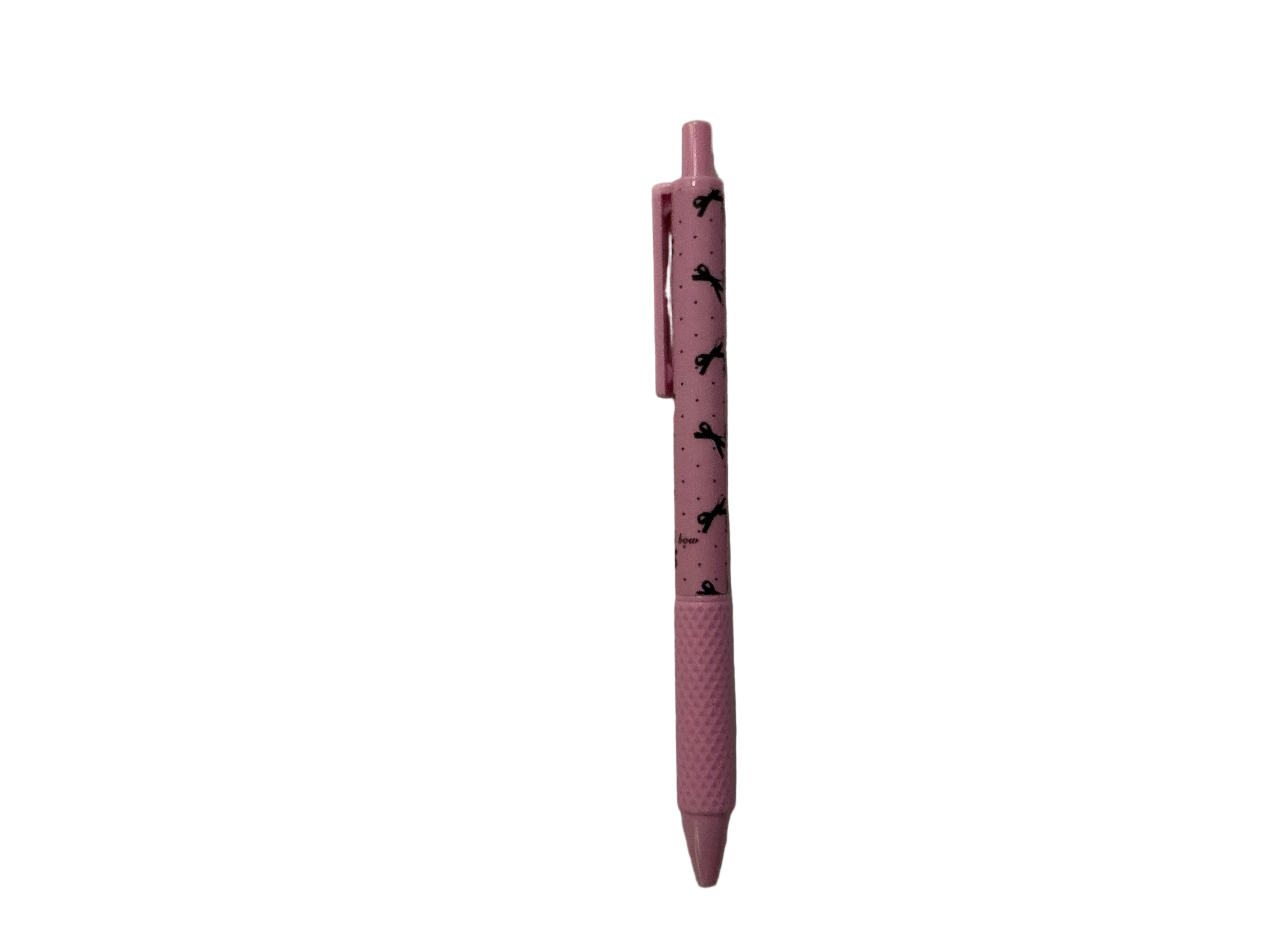Retractable pink bow pen