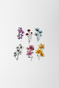 Transparent flower stickers