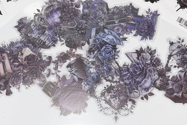 Transparent flowers sticker