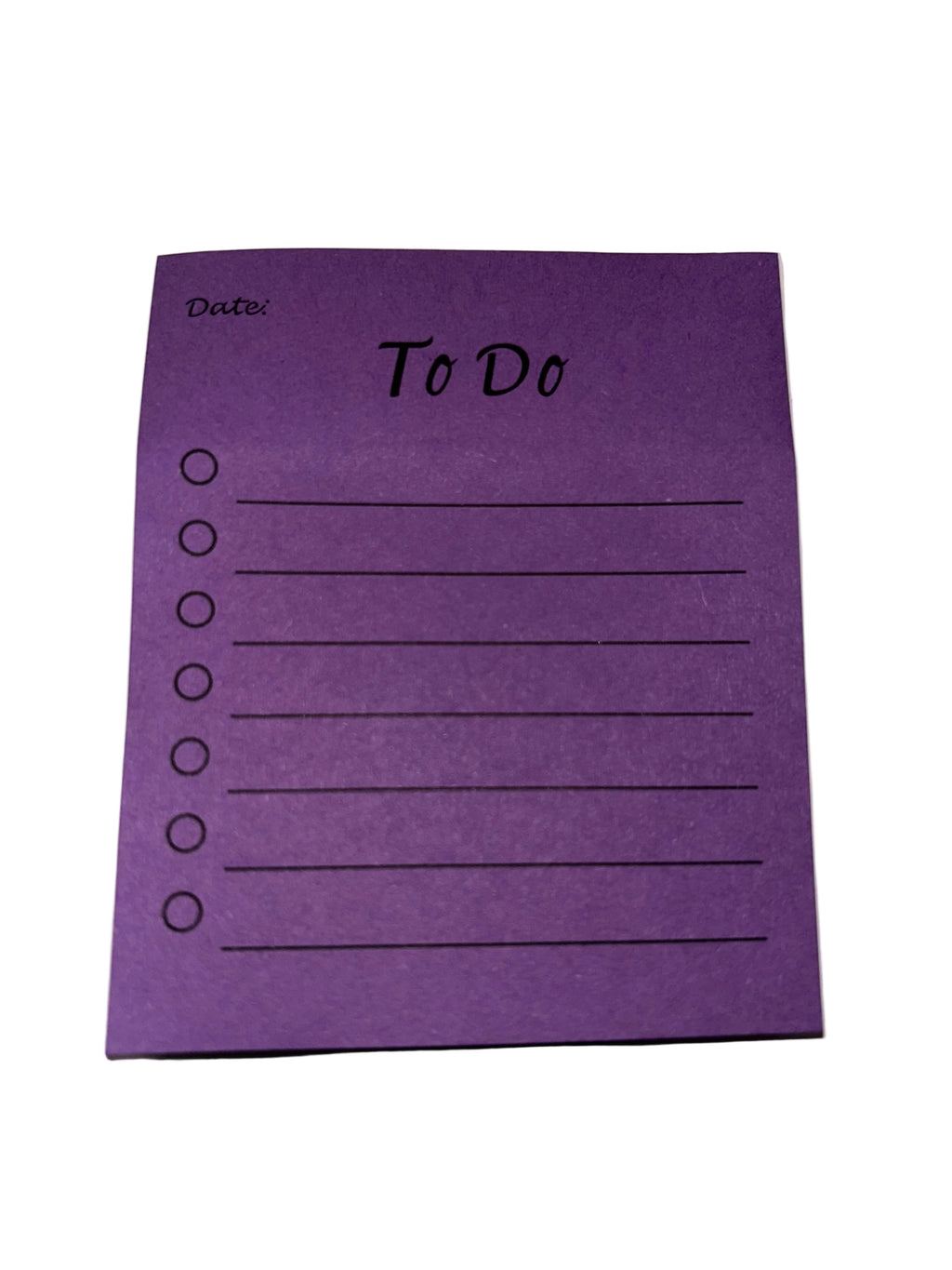 Lined sticky ToDo notepad