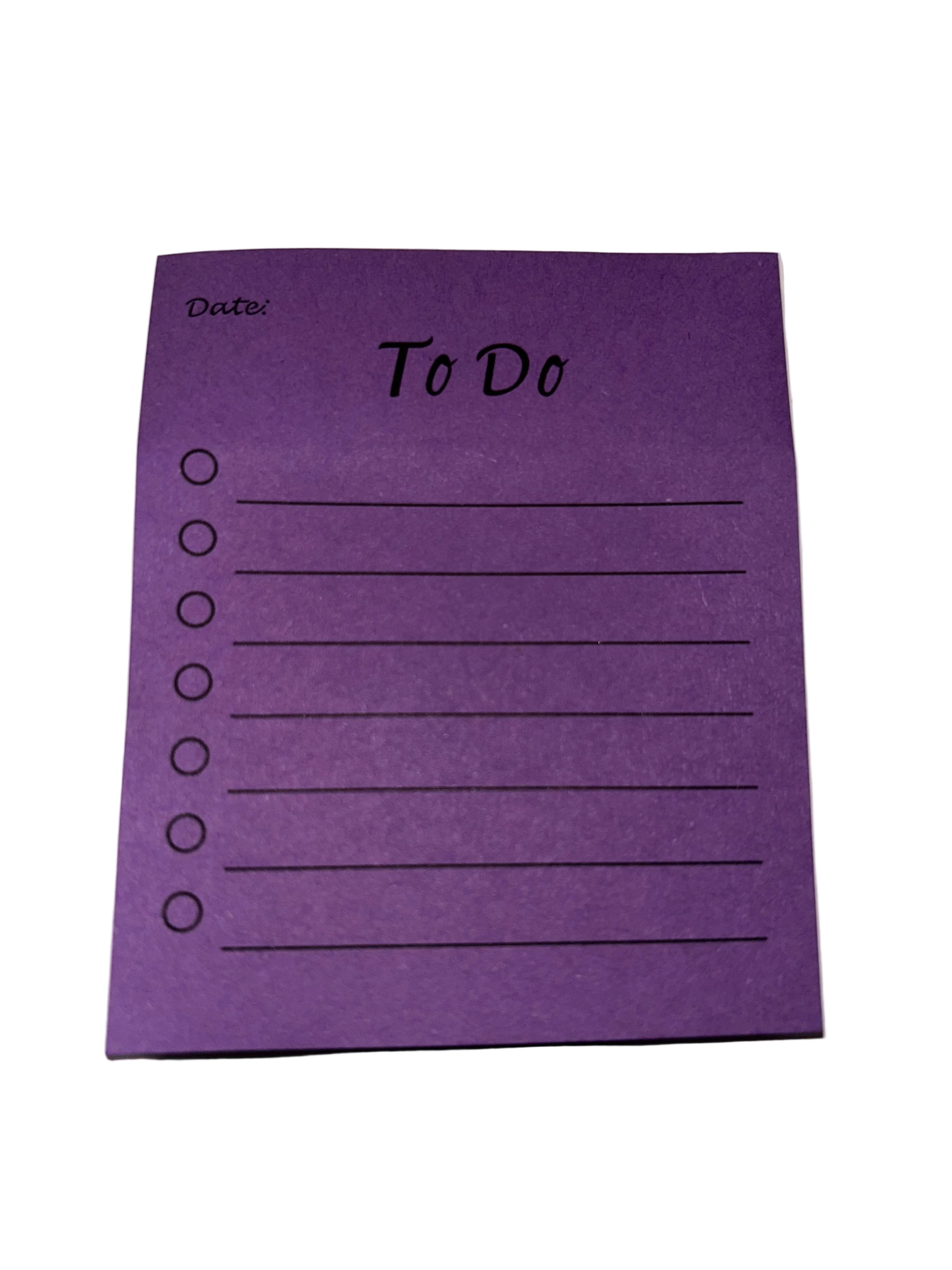 Lined sticky ToDo notepad