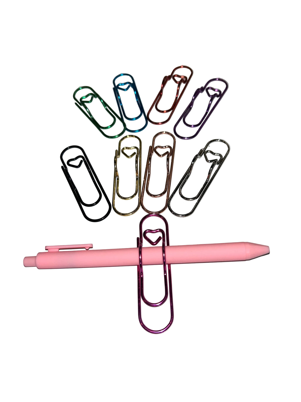 Jumbo pen holder paper clip