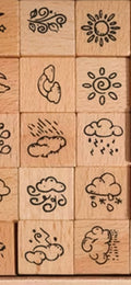Weather wooden stamps