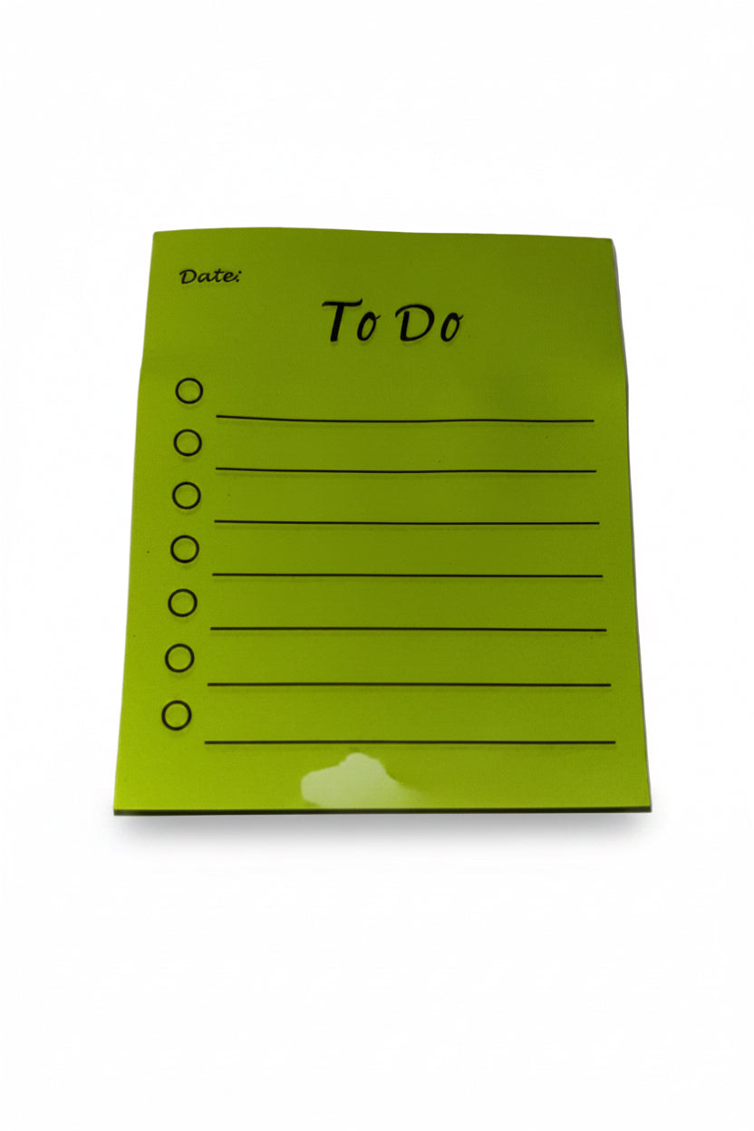 Lined sticky ToDo notepad