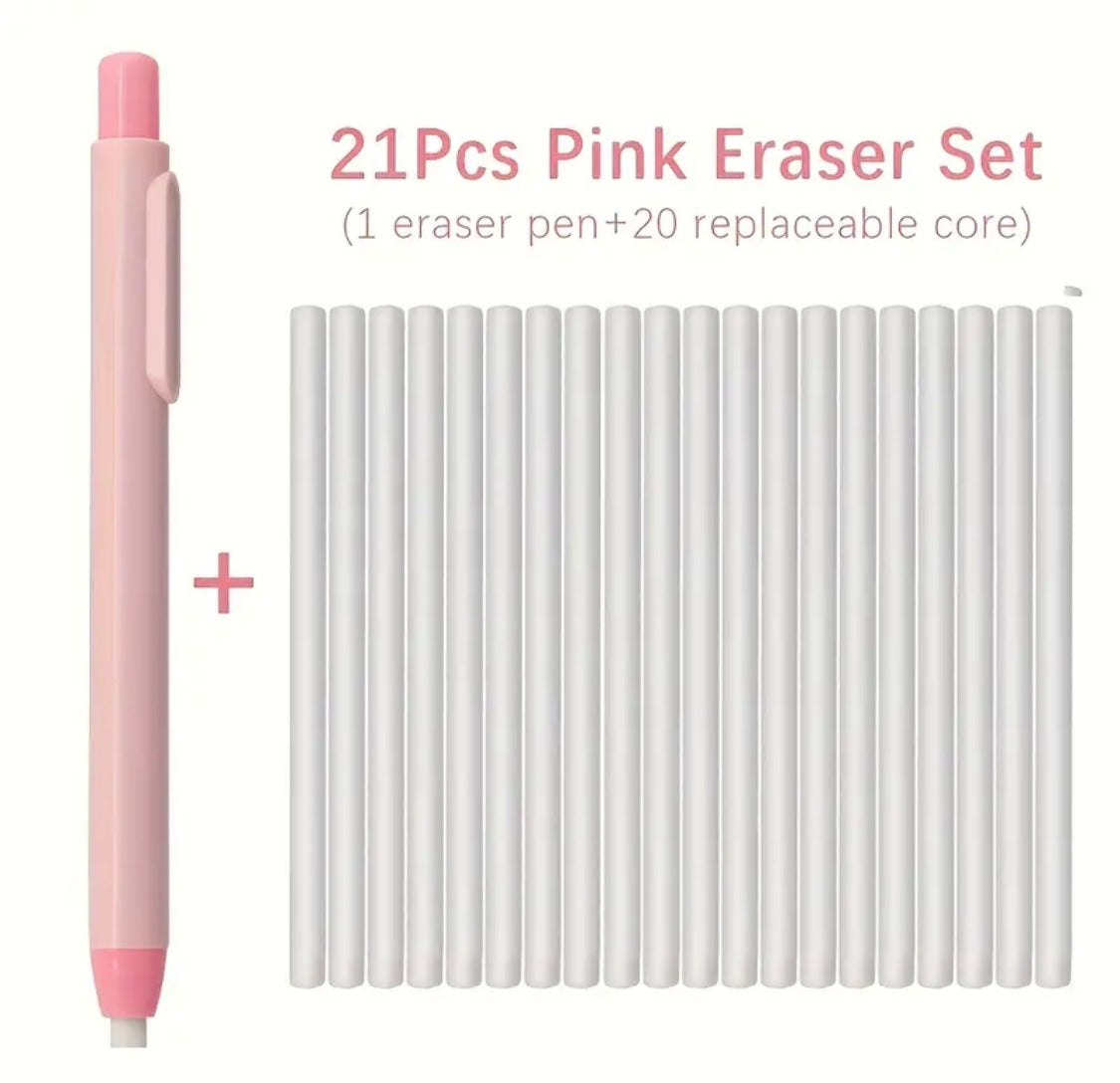 Pink Eraser set