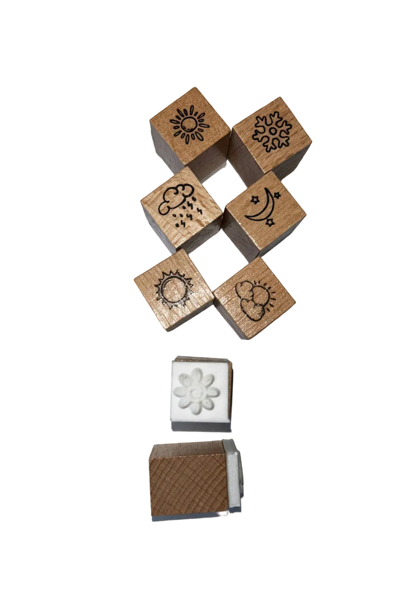 Weather wooden stamps