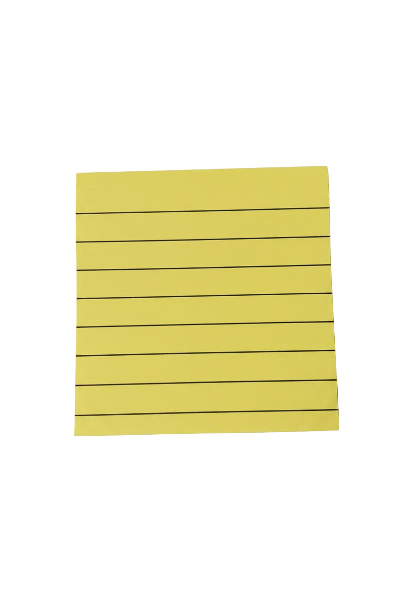 Lined sticky note