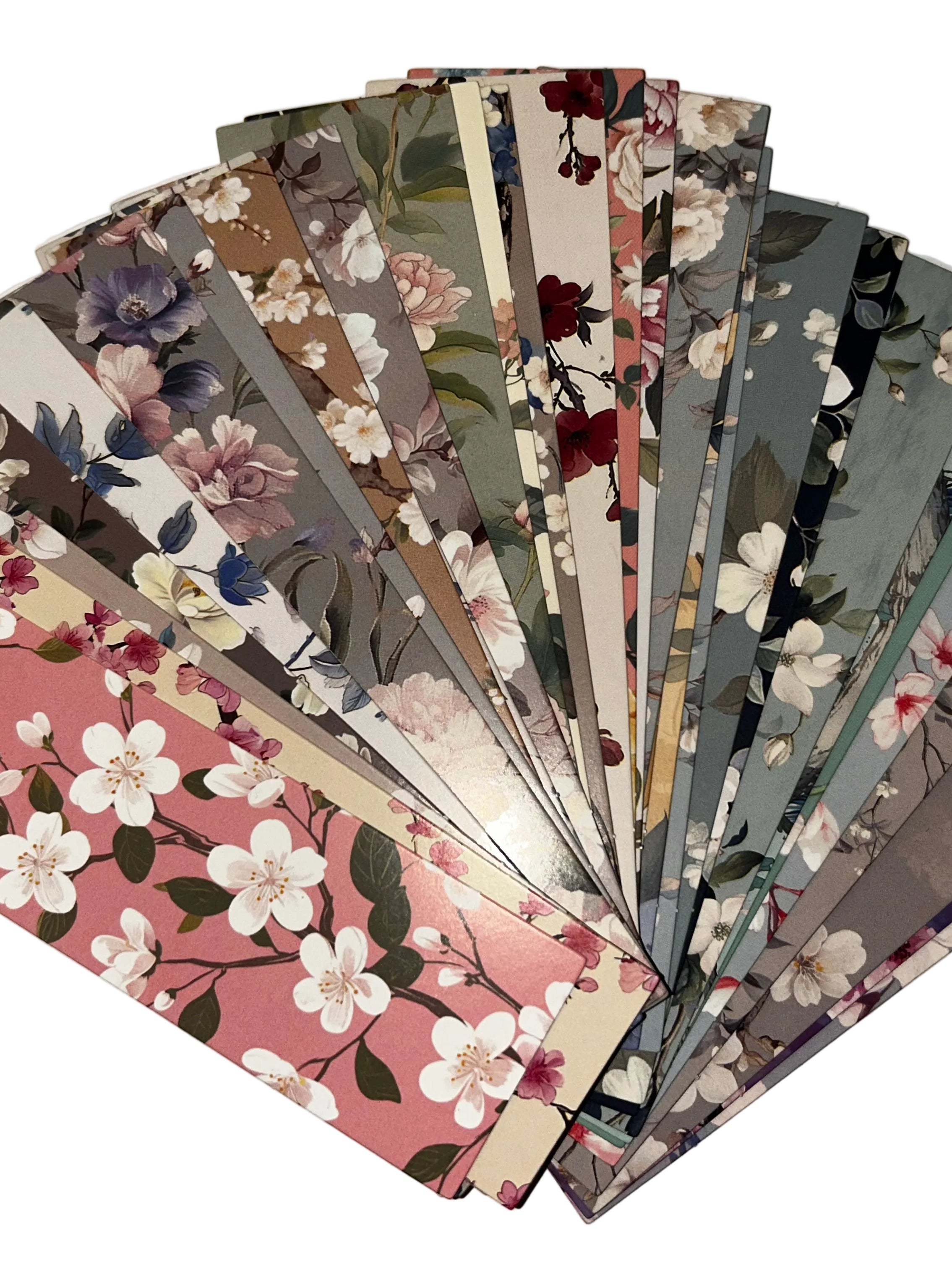 Cardstock floral bookmarks