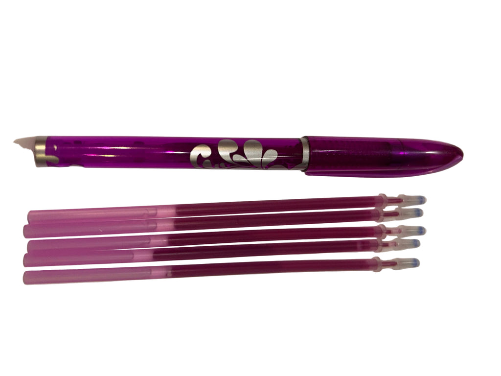 Erasable Gel ink pens with 5 refills