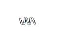 Metallic coloured plastic paper clips
