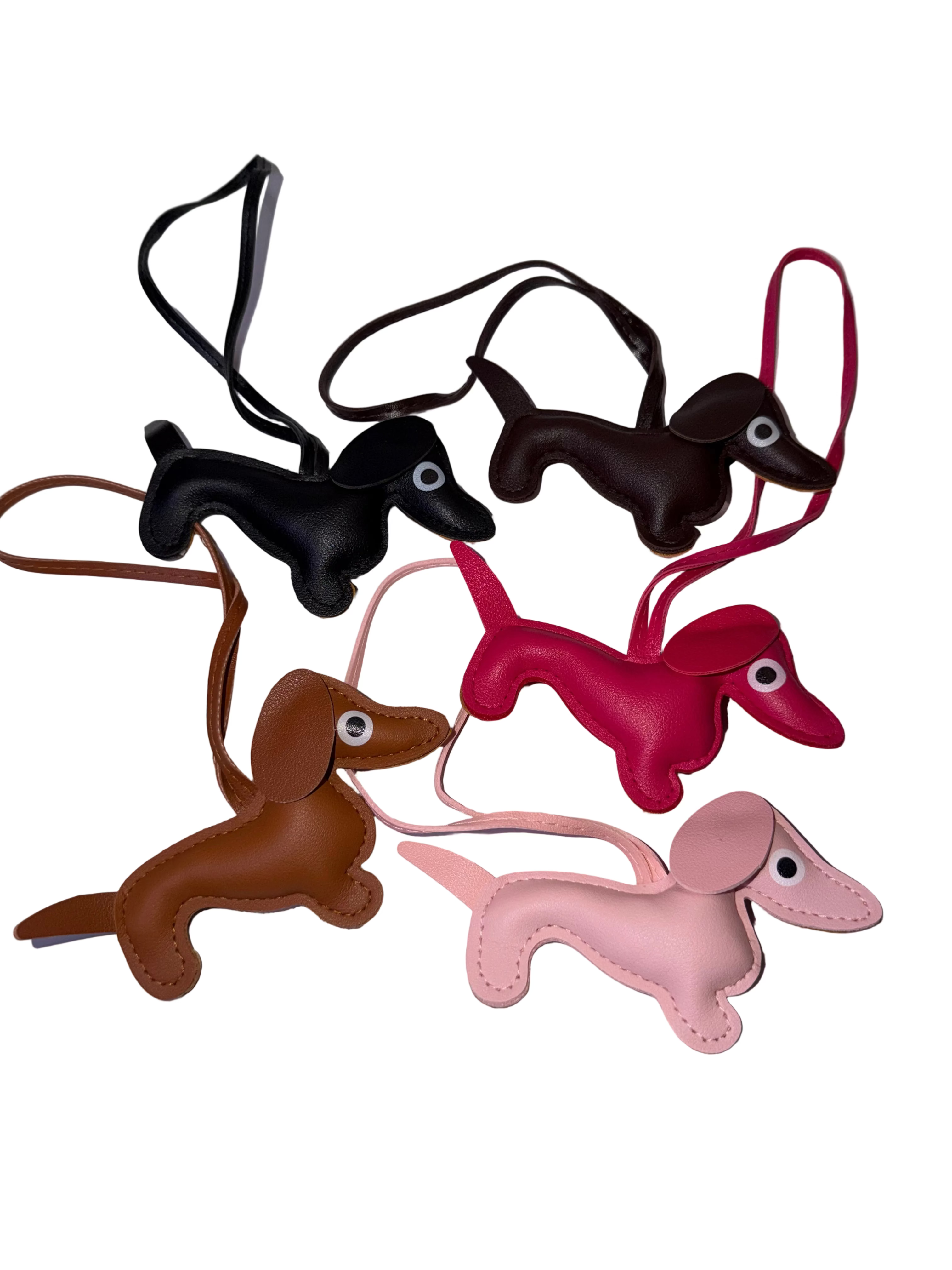 Sausage dog soft bag charm